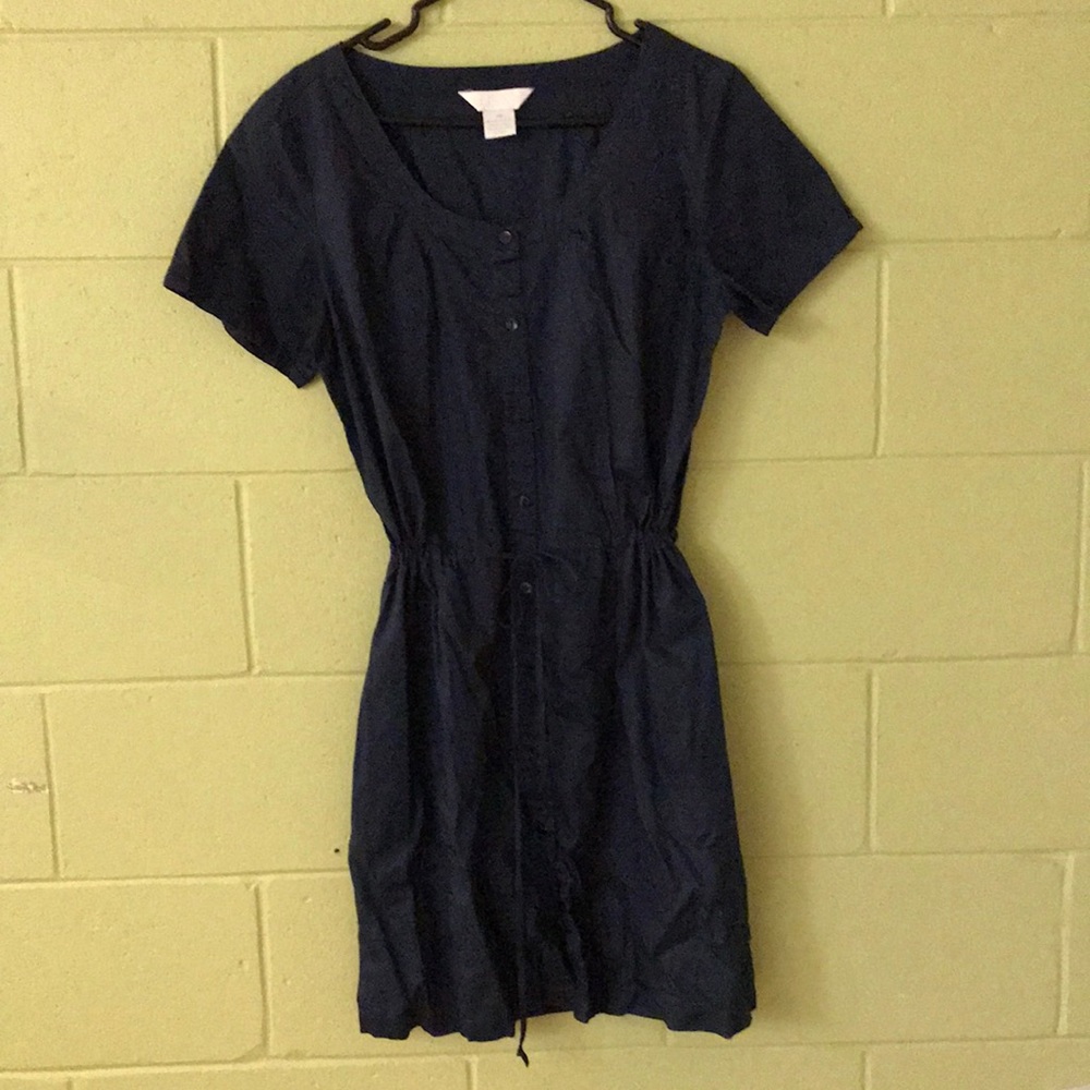 Navy Blue Gap Belted Dress
